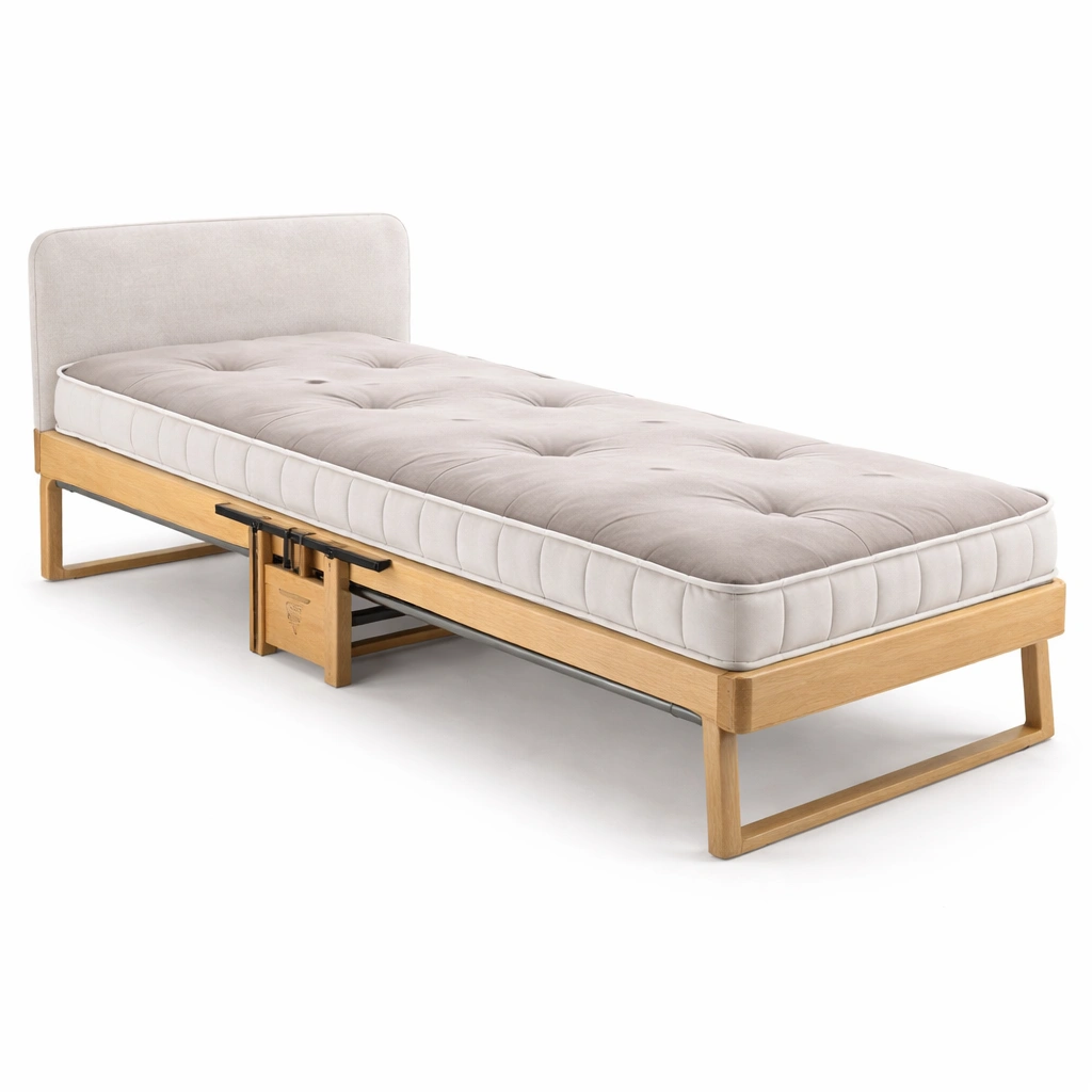 Einzelbett mit gepolsterter Liegeflaeche-Olvique